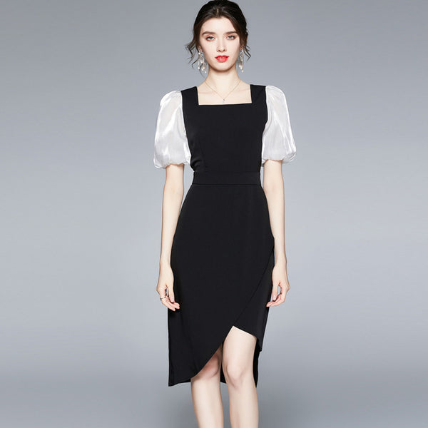 French Short - Sleeved Style Retro Dress